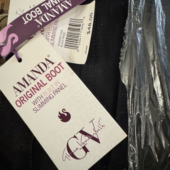 Gloria Vanderbilt Amanda OG Bootcut Jeans with Slimming Panel size 16 - black - Picture 6 of 8